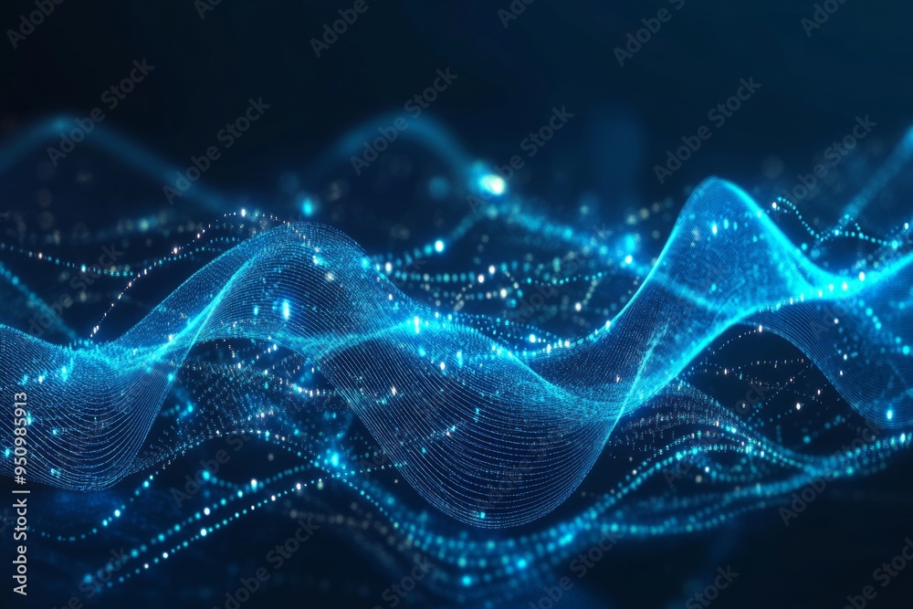 Futuristic Blue Energy Waves Futuristic Blue Energy Waves