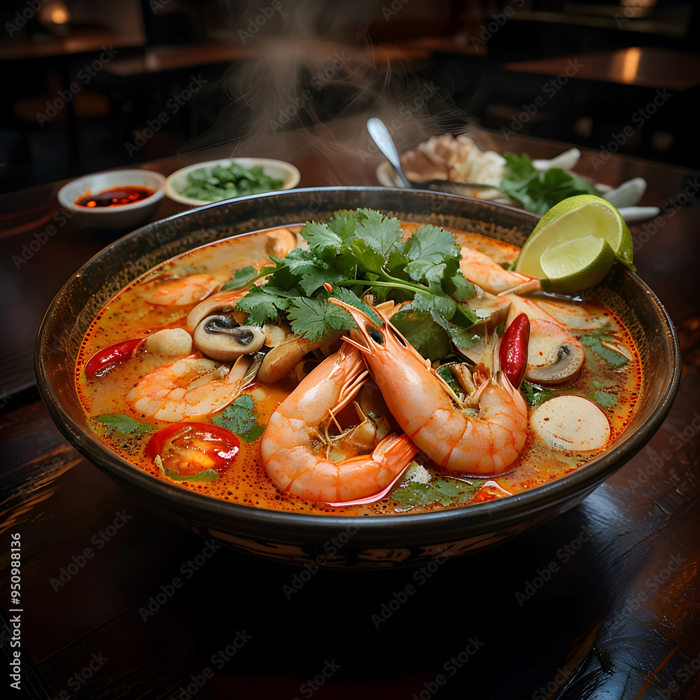 Tom Yum is a spicy Thai soup. Tom Yum is a spicy Thai soup.