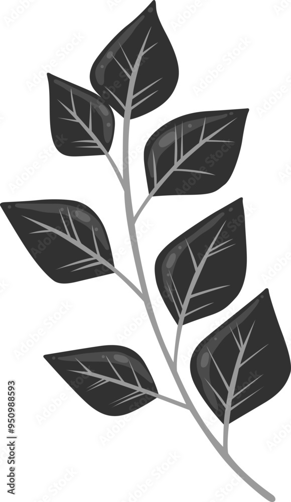 Bunch of black leaves for decoration on fantasy nature and Halloween festival. Bunch of black leaves for decoration on fantasy nature and Halloween festival.