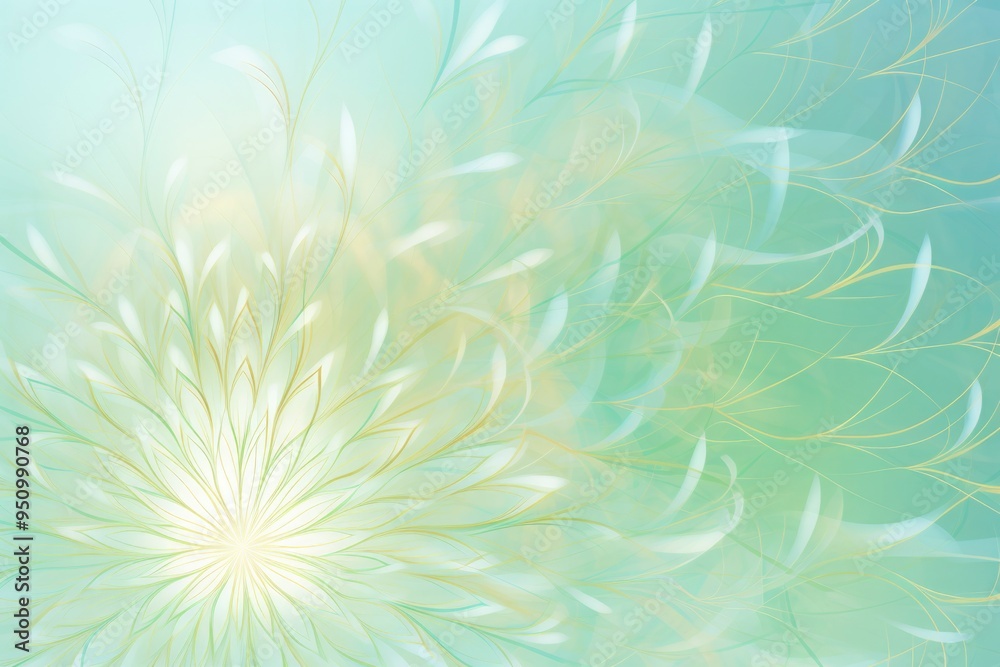 Abstract flower pattern light green background Abstract flower pattern light green background