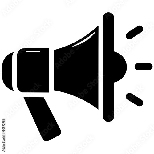 Silhouette d'un mégaphone d'annonce