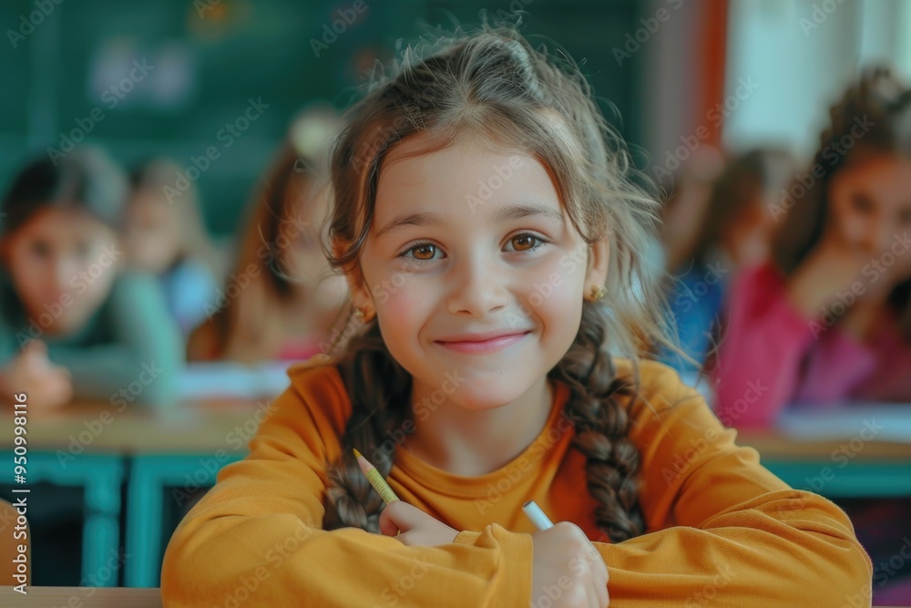 A young child is focused on drawing or writing at a table with a pencil A young child is focused on drawing or writing at a table with a pencil