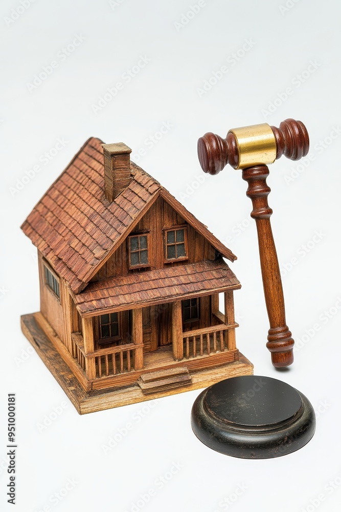 Judicial Authority over Property: Gavel and Wooden House Judicial Authority over Property: Gavel and Wooden House