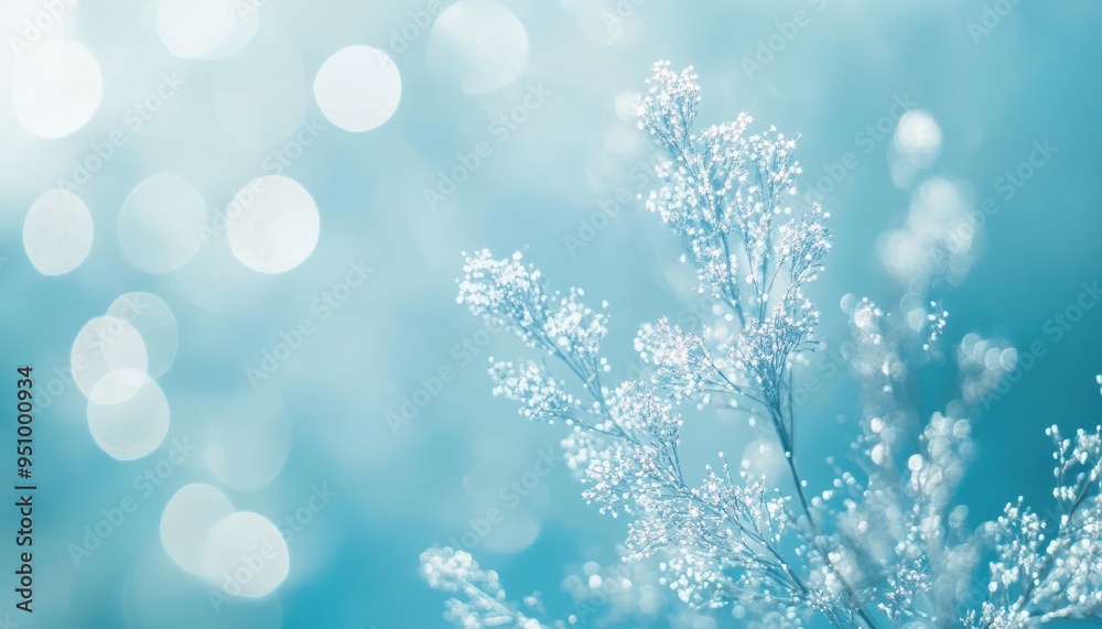 Delicate Winter Crystals: A Soft and Serene Botanical Scene Delicate Winter Crystals: A Soft and Serene Botanical Scene