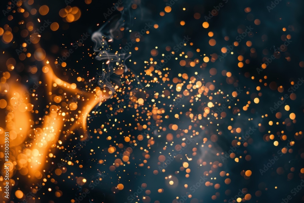Sparkling fire embers Sparkling fire embers