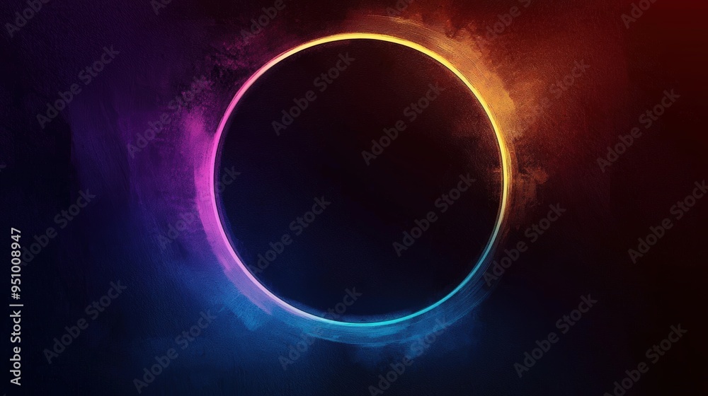 Neon circle with smoke Neon circle with smoke