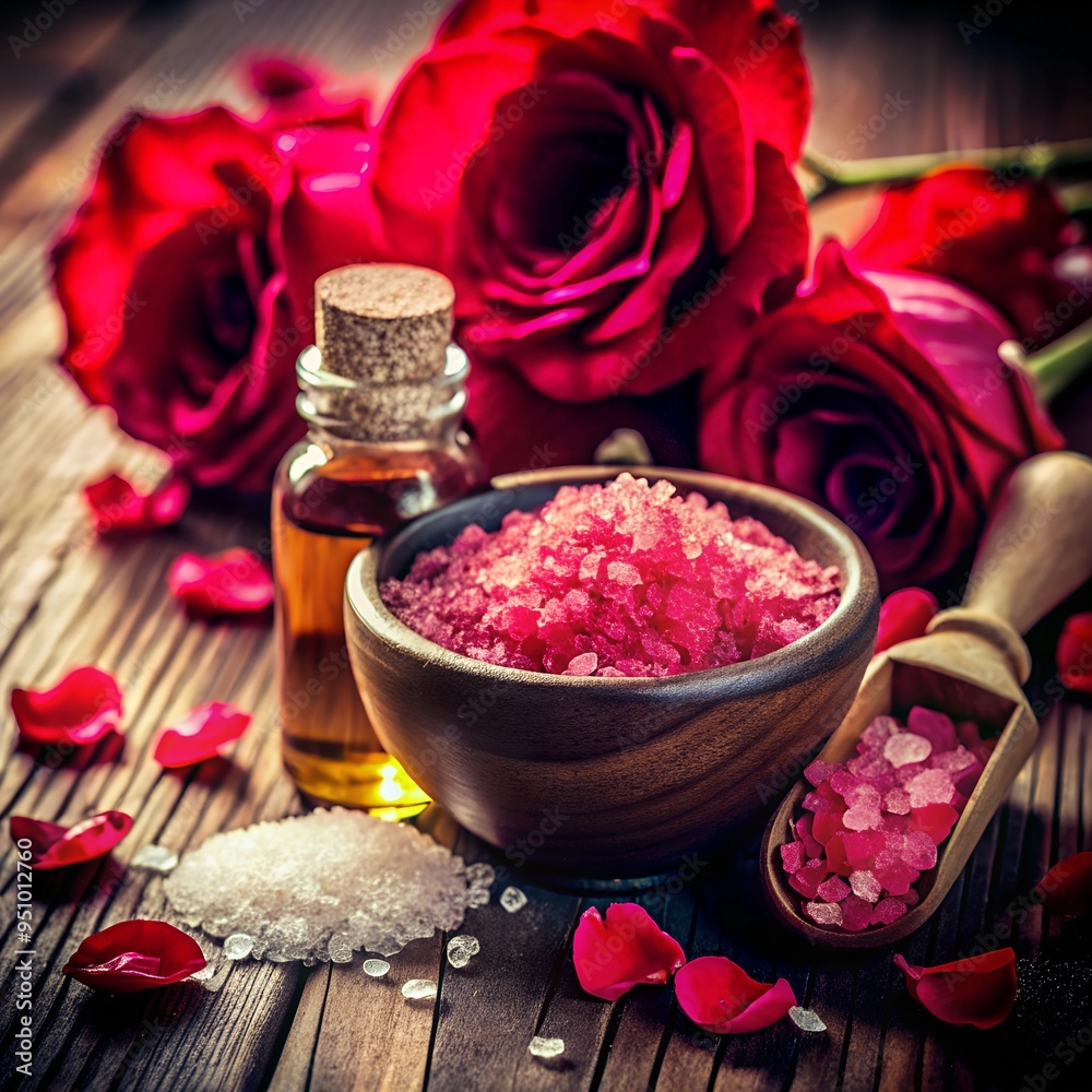 Salt and aroma oil for spa. Salt and aroma oil for spa.