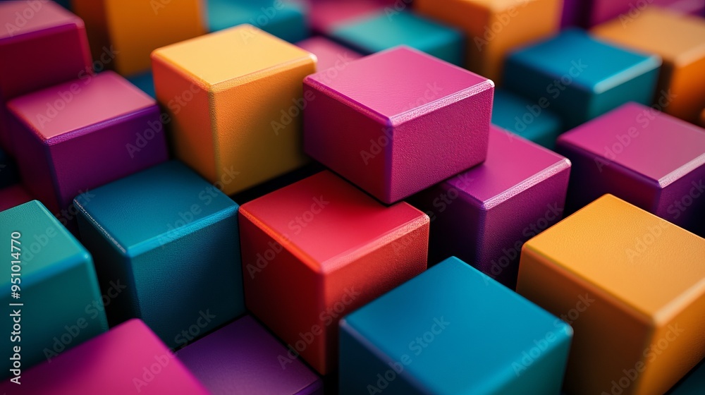 Abstract 3D Cube Art: Vibrant Geometric Design in AR Abstract 3D Cube Art: Vibrant Geometric Design in AR