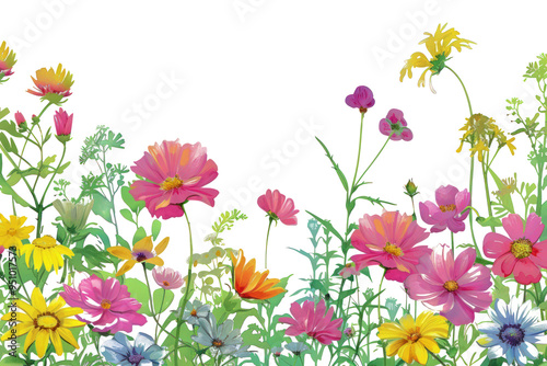 PNG Flowers garden border outdoors pattern nature.