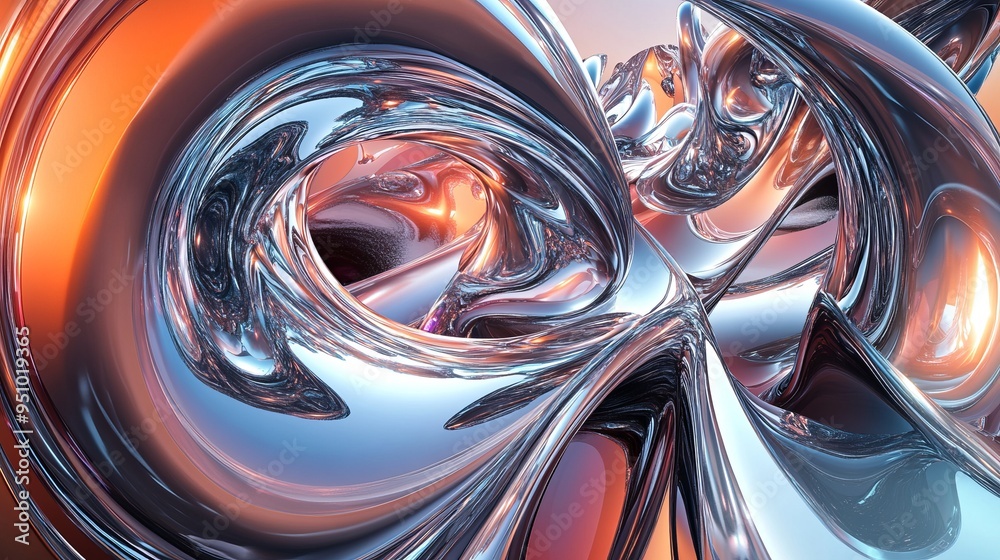 Futuristic 3D Abstract Shapes with Metallic Textures | AR Design Futuristic 3D Abstract Shapes with Metallic Textures | AR Design