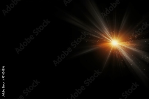 Bright light bursts on black