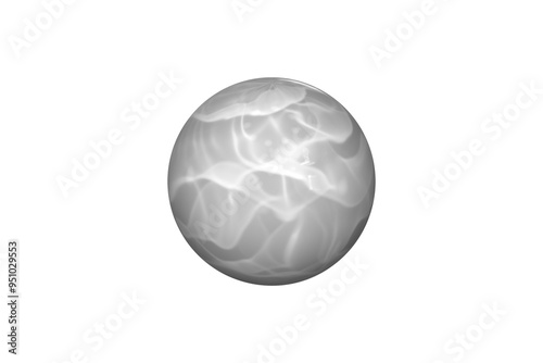 crystal globe on white. 3d sphere with reflection. 3d sphere with shadow. 3d silver sphere	