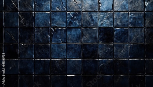 Mesmerizing Midnight Mosaic: A Captivating Tiled Backdrop