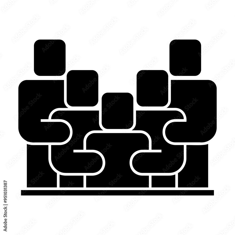 Obraz premium big family Solid icon