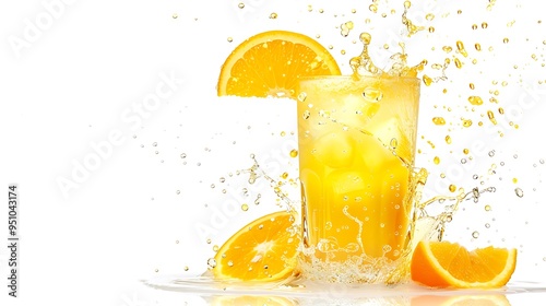 Refreshing Orange Juice Splash