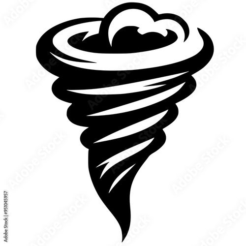 Silhueta de um tornado