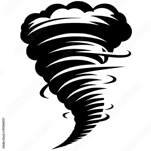 Silhouette di un tornado