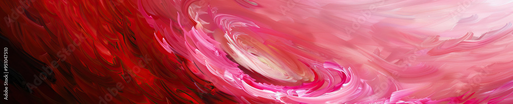 An abstract painting of Jesus's love for humanity, using swirling red and pink hues to convey the passion and emotion of his message. An abstract painting of Jesus's love for humanity, using swirling red and pink hues to convey the passion and emotion of his message.
