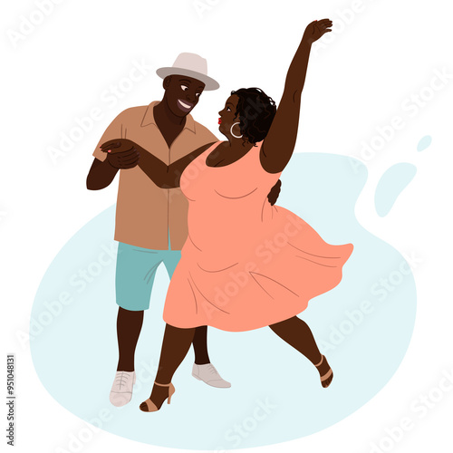 black couple dancing pair dance