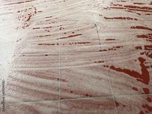 Abstract background. Foamy red floor.