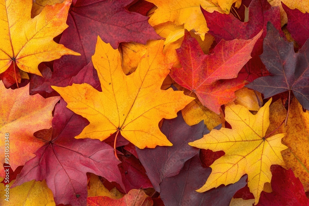 Colorful autumn leaves in various shades. Use as a background for autumn-themed projects, such as websites, social media posts, and flyers. Colorful autumn leaves in various shades. Use as a background for autumn-themed projects, such as websites, social media posts, and flyers.