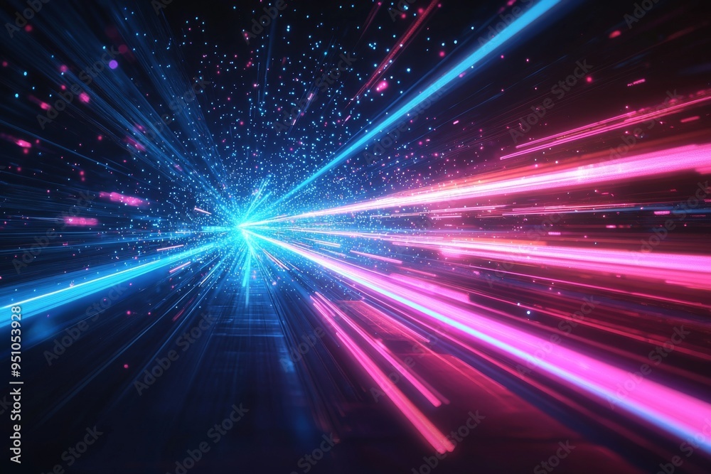 Abstract motion speed glowing effect background created with Generative AI Abstract motion speed glowing effect background created with Generative AI