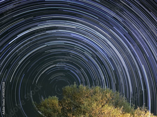 startrail 12hs night sky stars photo