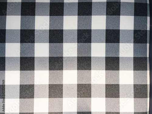 Black and White Checkered Pattern Fabric for Designs