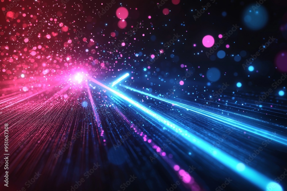 Obraz premium Abstract motion speed glowing effect background created with Generative AI