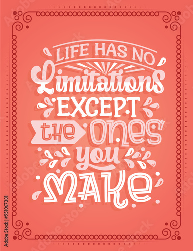 Life has no limitations except the ones you make. Lettering poster