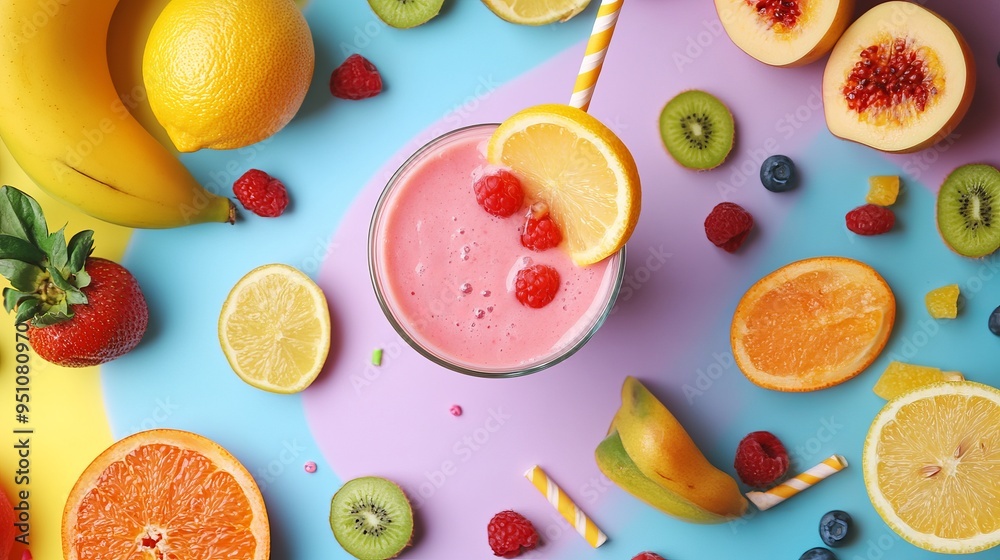 Vibrant Smoothie Bowl with Fresh Fruit: A Healthy & Delicious Breakfast Idea