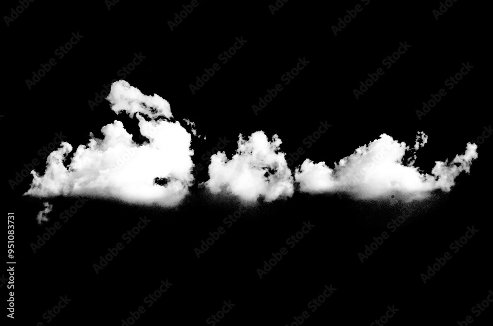 Smoke Cloud Isolated on Black Background,White cloud. Smoke Cloud Isolated on Black Background,White cloud.