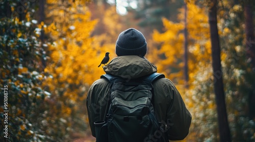 Serene Autumn Hike in the Vibrant Forest