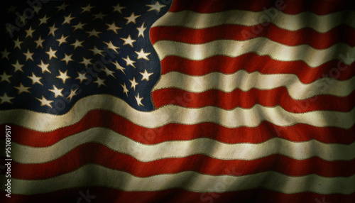 Wavy United States Flag