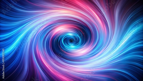 Abstract vibrant blue and pink vortex representing energy movement and time flow