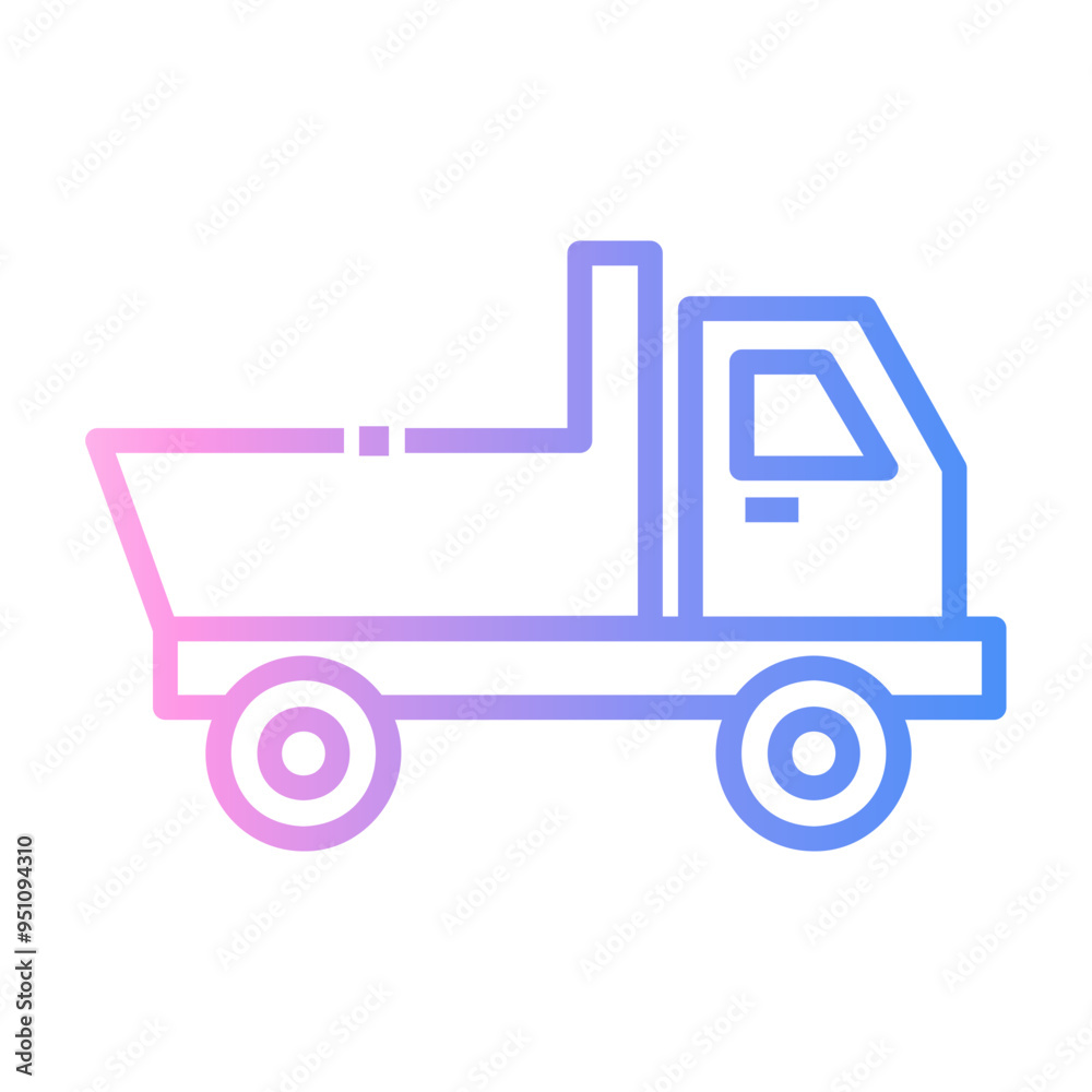truck Line Gradient Icon truck Line Gradient Icon