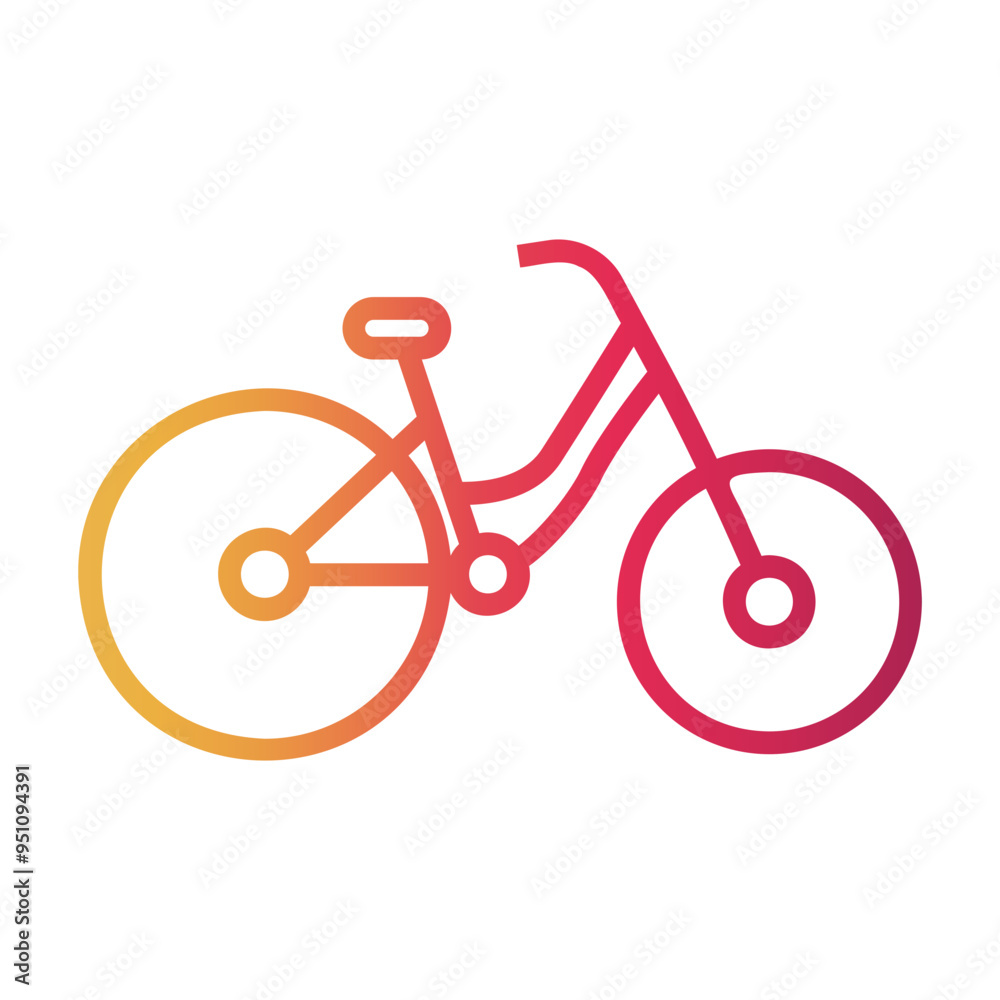 Fototapeta premium vintage bike Line Gradient Icon