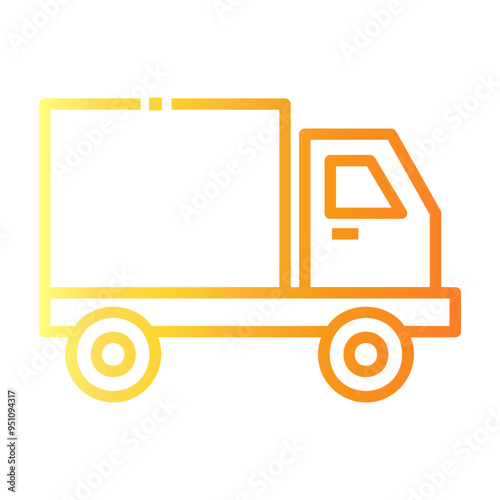 truck Line Gradient Icon