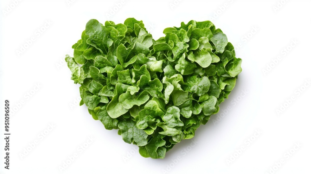 A heart made of lettuce A heart made of lettuce