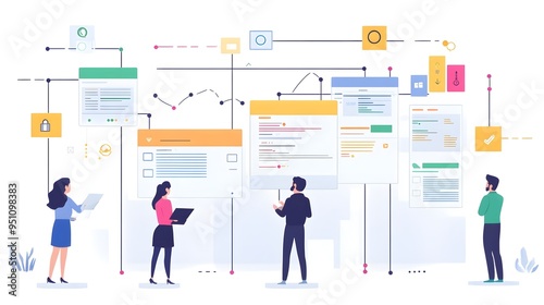 Detailed Infographic Visually Representing the Agile Framework and its Core Stages Including Backlog Refinement Sprint Planning and Retrospective Meetings for Efficient Project Management