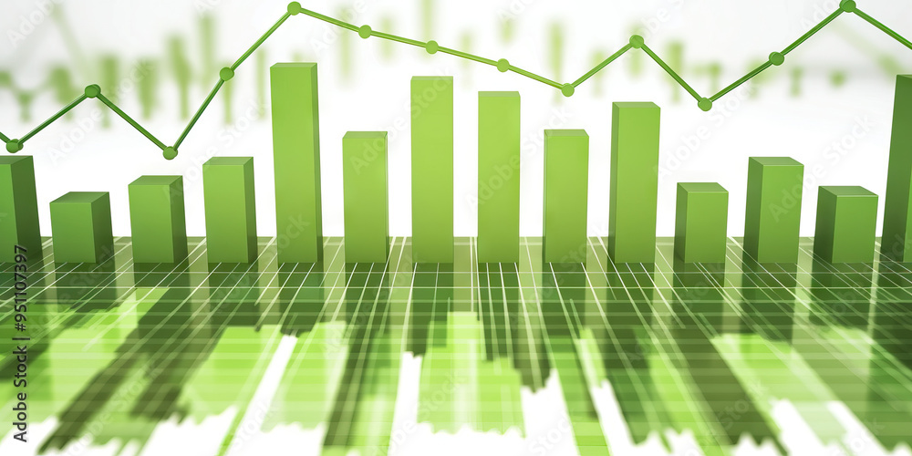 A modern infographic displaying sales trends over time, featuring green bars and a white background for clarity. A modern infographic displaying sales trends over time, featuring green bars and a white background for clarity.