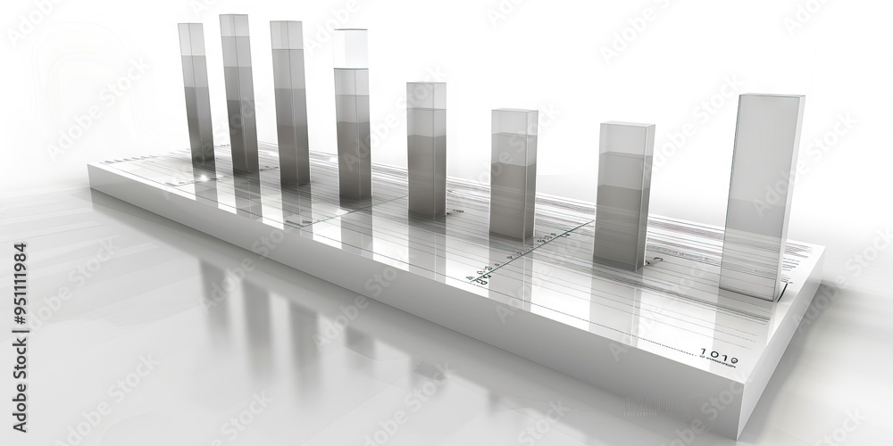 Obraz premium A sleek bar graph showcasing brand awareness ratings by demographic, with gray bars and white text for clarity.