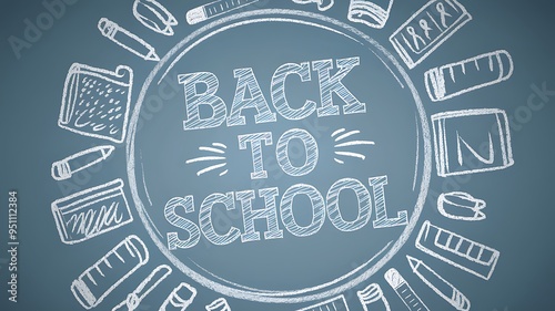 Colorful. back to school, poster, banner, message on blackboard with books and chalks - education concept, back to school banner, 