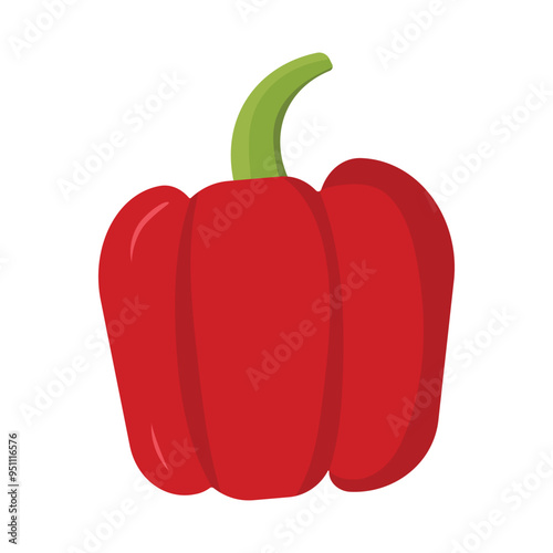 paprika cartoon style modern vector illustration isolated on white background, hand drawn, flat design