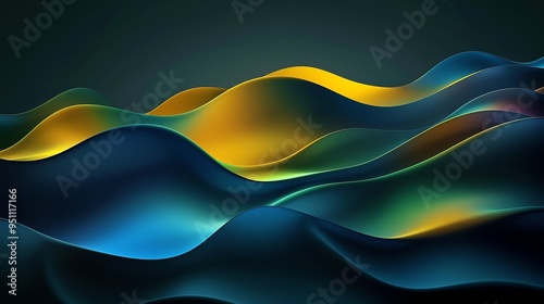 Abstract hill background with vibrant hues and swirling patterns