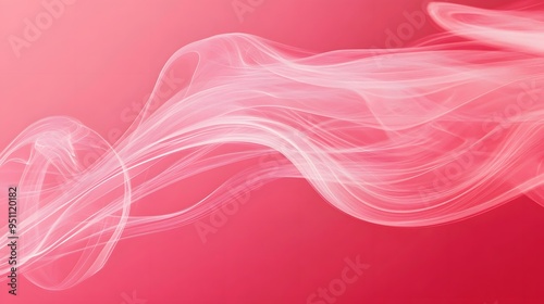 Pink Smoke on Red Background, Abstract Image, Texture, Pattern, Wallpaper, Cover and Screen for Smartphone, PC, Laptop, 9:16 and 16:9 Format 