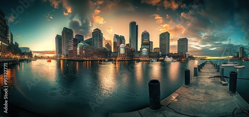 Boston Skyline at Dusk