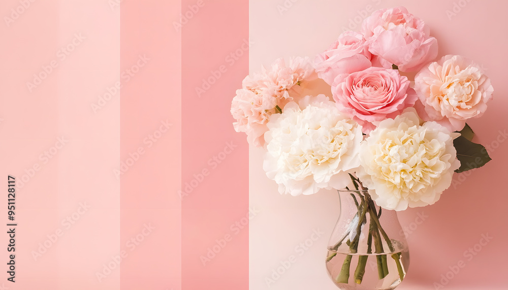 Obraz premium A solid color, like beige or soft pink, that provides a clean and unintrusive backdrop