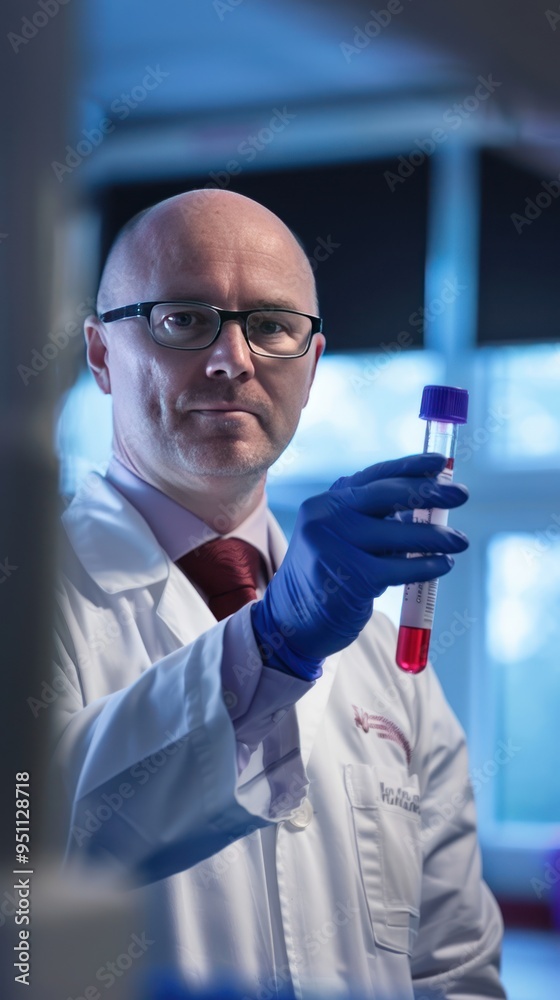 Scientist Holding a Test Tube in a Lab Scientist Holding a Test Tube in a Lab