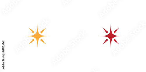 Outline illustration of 2 disaster icons vector set of fire icons on white background. 